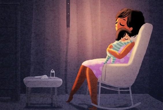 Mama przytulająca dziecko - pierwszych 40 dni