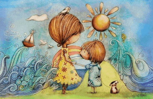 Obrazek matki i dziecka na spacerze