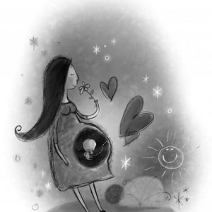 Szczęśliwa kobieta w ciąży