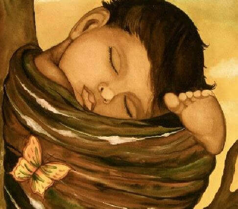 Patrzenie na śpiące dziecko to definicja szczęścia rodziców.