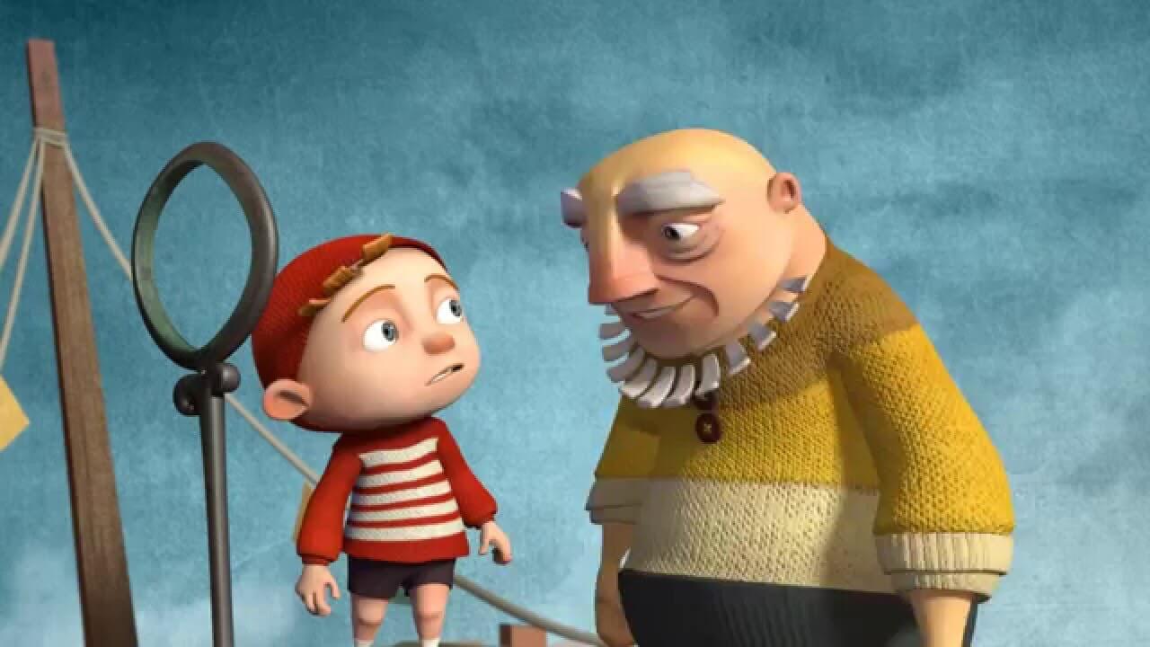 Dziadek i wnuczek na statku - niesamowita kreskówka