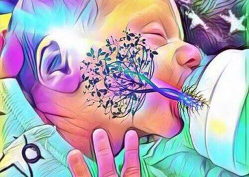 Dziecko karmione butelką