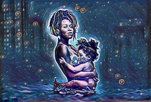 Karmienie piersią w jeziorze