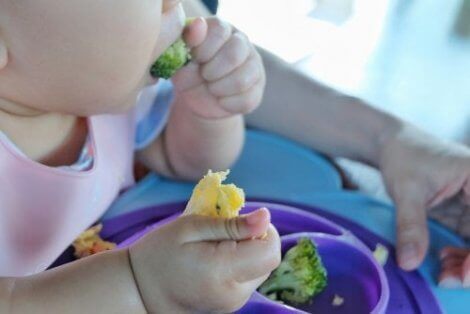 Dziecko w trakcie jedzenia